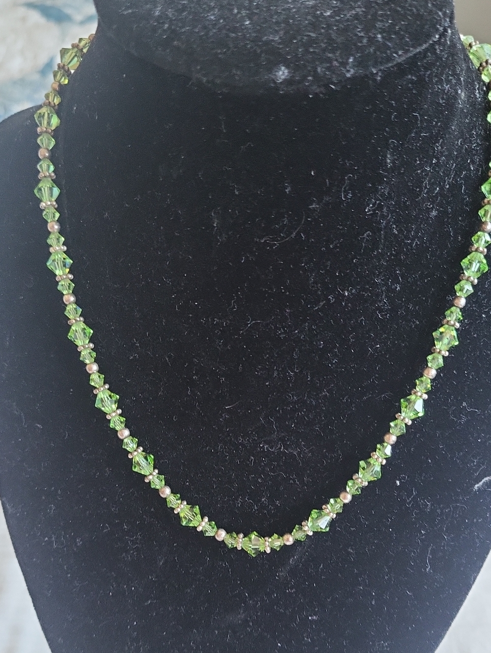 Green Crystal Bead Necklace